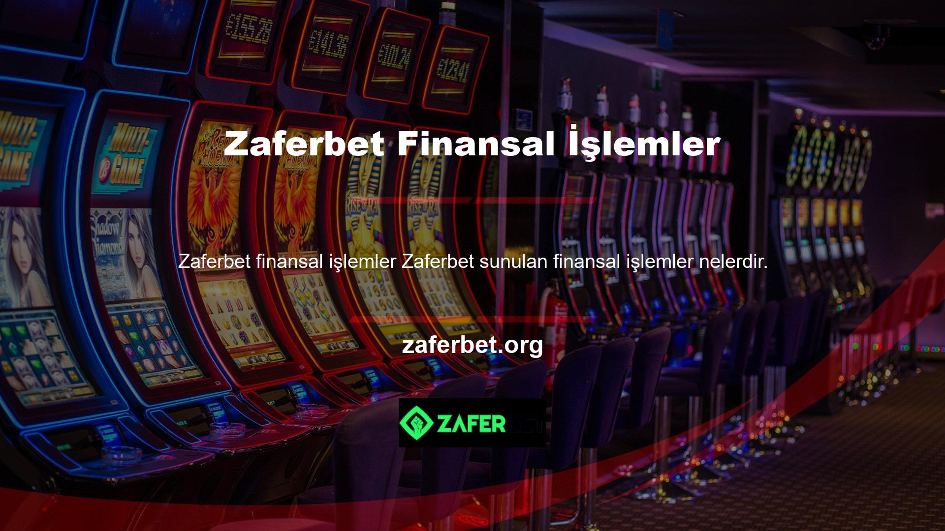 Zaferbet sitesi, depozito ve para çekme prosedürleri için çeşitli alternatif seçenekler sunarak güvenilirliğini artırmıştır